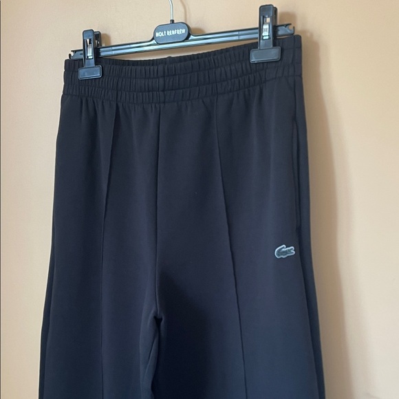 Lacoste Pants - NWOT Lacoste Wide Leg Cotton Sweatpants Black sz M